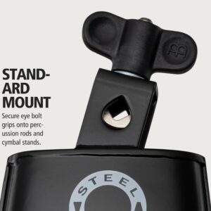 Meinl Percussion Mountable Cowbell, 7" Powder Coated Steel Craft Series — NOT Made in China — Low Pitch, 2-Year Warranty (SCL70B-BK)