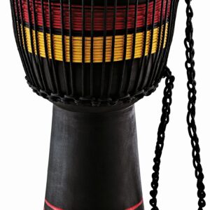 Meinl Percussion Style Djembe Drum, Hand Carved Mahogany — NOT Made in China — African Mali Weave Rope Tuning, 2-Year Warranty (ADJ7-M)