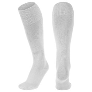 champro mens compression style athletic for baseball, softball, football, and more pro socks, white, large us