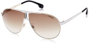 carrera unisex adult carrera 1005/s sunglasses, white gold/brown gradient, 66mm 9mm us