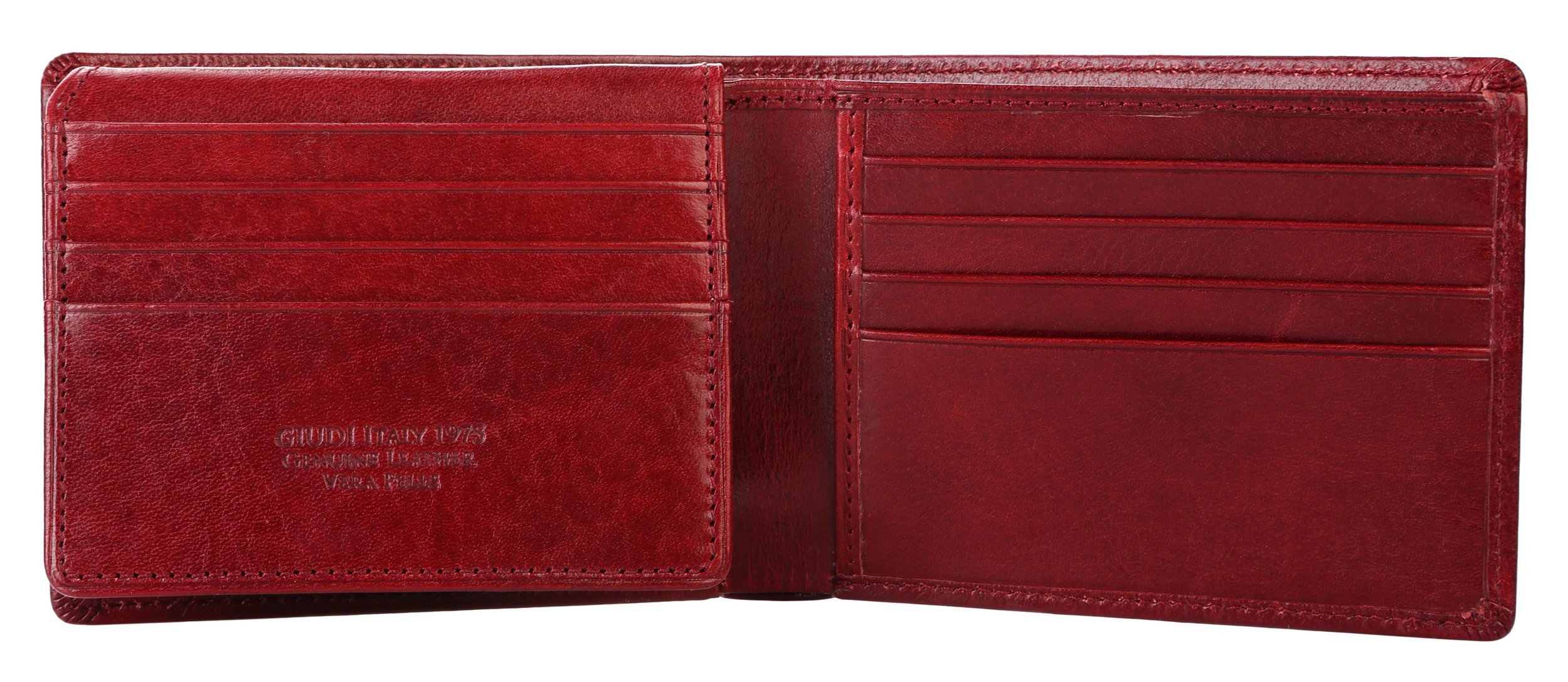 Giudi Deluxe Comfortable Bifold Men’s Wallet Made in Italy – 12 Business Credit Card Holder – ID Window - Soft Touch Genuine Cow Leather - Excellent Gift in Attractive Packaging