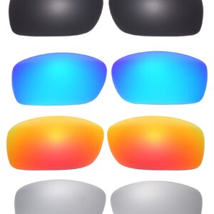 NicelyFit 4 Pairs Polarized Replacement Lenses for Oakley Fives Squared Sunglasses OO9238 etc