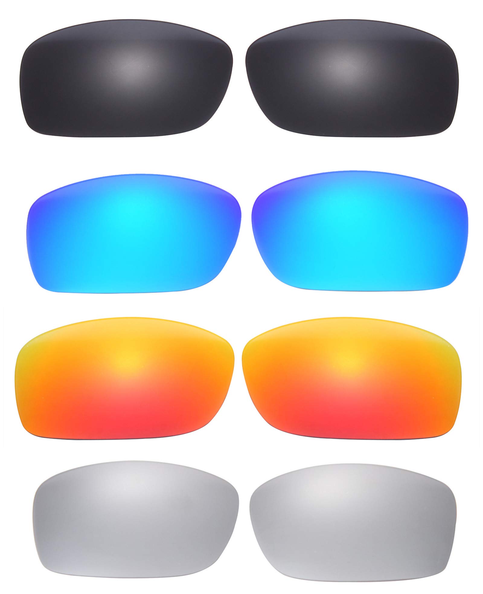 NicelyFit 4 Pairs Polarized Replacement Lenses for Oakley Fives Squared Sunglasses OO9238 etc