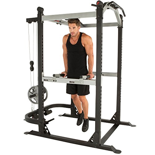 Fitness Reality X-Class Light Commercial Squat Rack Power Cage with Adjustable Dip Bars| Optional Lat Pulldown |