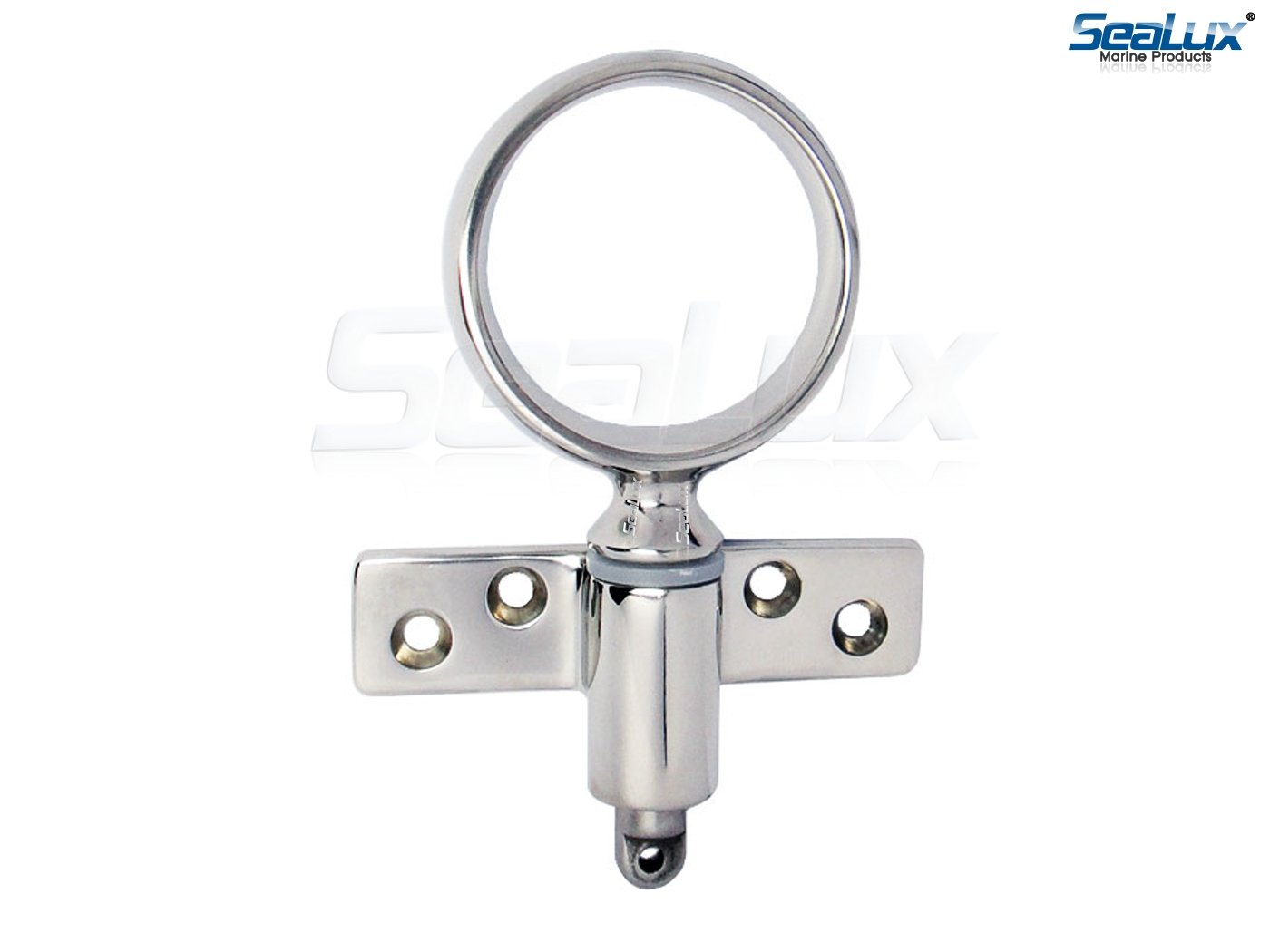 SeaLux 316 Stainless Steel I.d. 2-1/4" Round Oarlock Heavy Duty 1/2"x 2" Shaft for Boat/Kayak (Pair)