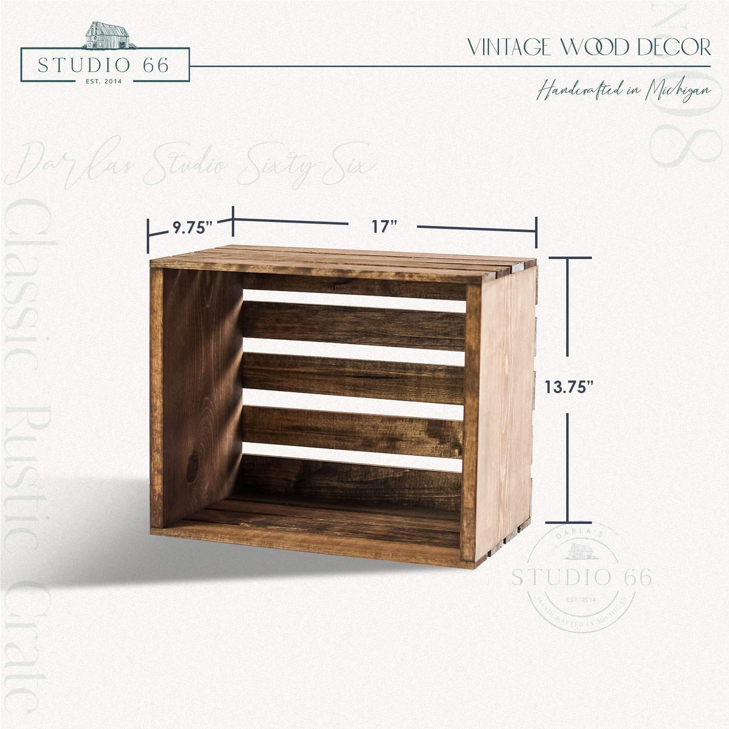 Darla'Studio 66 Rustic Wood Crate