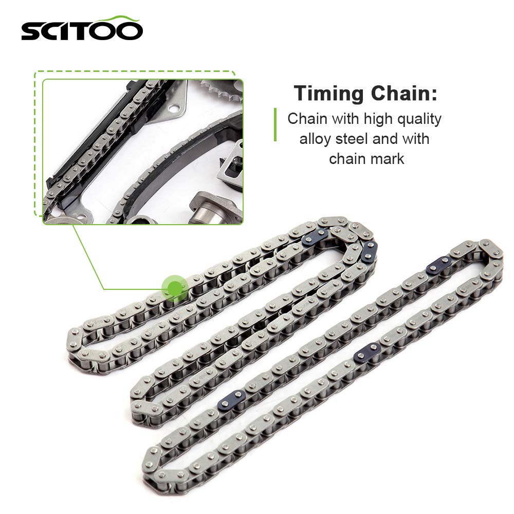 SCITOO TK3024 9-4174S Engine Timing Chain Kit Replaces for Nissan Sentra 200SX NX 1.6L 1991-1999