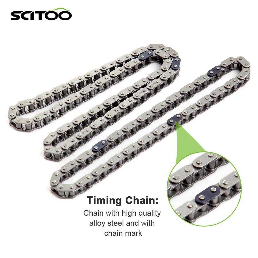 SCITOO TK3024 9-4174S Engine Timing Chain Kit Replaces for Nissan Sentra 200SX NX 1.6L 1991-1999