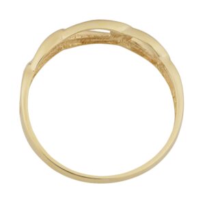 Kooljewelry 10k Yellow Gold Figaro Ring (size 6)