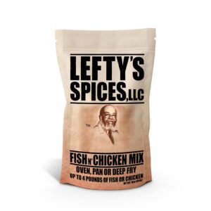 lefty's original fish n' chicken mix | air fry and oven baked seasoned coating mix for fish, chicken, pork chops, shrimp and vegetables | 16 oz.