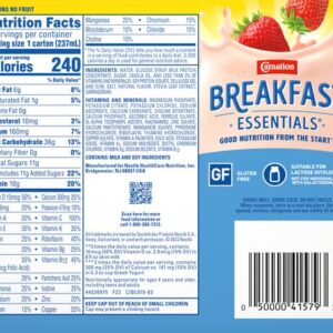 Carnation Breakfast Essentials Ready-to-Drink, Creamy Strawberry, 8 FL OZ Bottle (Pack of 6) (Packaging May Vary)