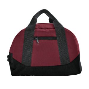 Dalix 12'' Mini Two Tone Duffle Bag (Maroon)