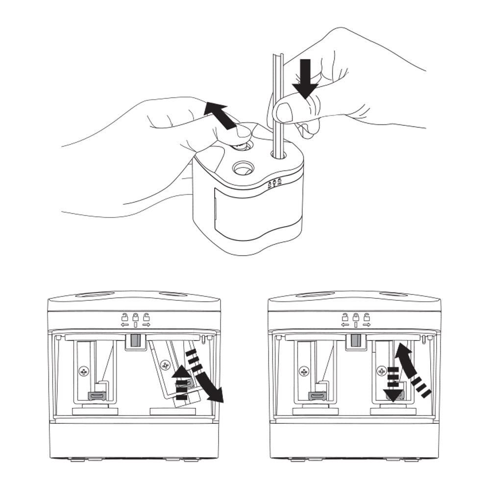 Derwent Pencil Sharpener, Battery Operated, Twin Hole Sharpener (2302332)