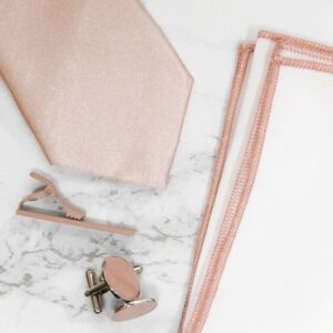 tiemart Solid Color Necktie (Blush Pink)