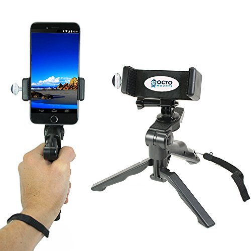 Octo Mount - Universal Cell Phone and GoPro Tripod & Hand Grip Mount. Works with iPhone, GoPro, Android, Samsung, Google Pixel, GoPro and Other Action Cameras.