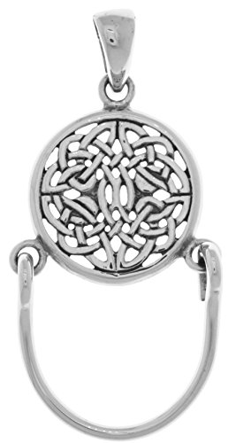 Jewelry Trends Sterling Silver Celtic Knotwork Charm Holder Round Pendant