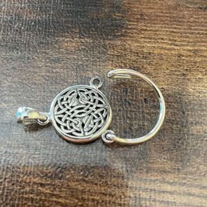 Jewelry Trends Sterling Silver Celtic Knotwork Charm Holder Round Pendant