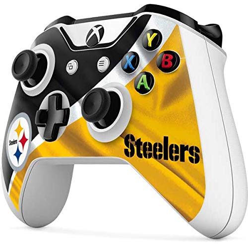 Skinit Decal Gaming Skin compatible with Xbox One S Controller - Officially Licensed NFL Pittsburgh Steelers Design