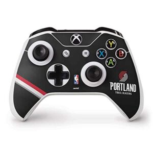 skinit decal gaming skin compatible with xbox one s controller - officially licensed nba portland trail blazers away jersey design