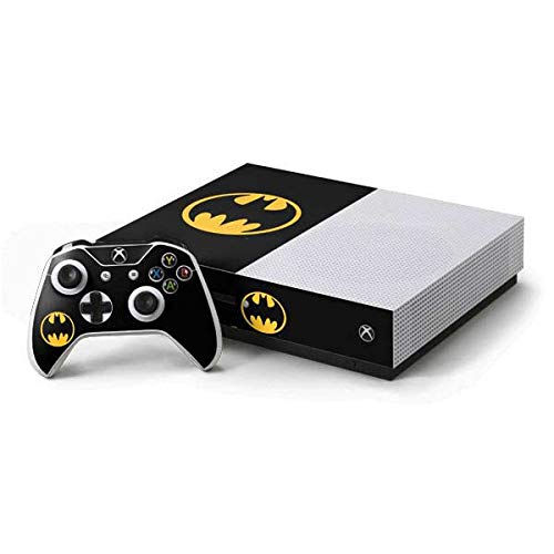 Skinit Decal Gaming Skin compatible with Xbox One S Console and Controller Bundle - Officially Licensed Warner Bros Batman Logo Design