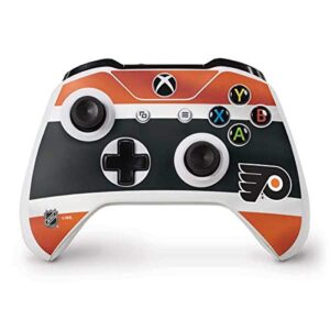 skinit decal gaming skin compatible with xbox one s controller - officially licensed nhl philadelphia flyers alternate jersey design