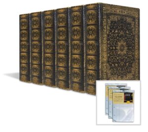 bellagio-italia olde world persian dvd storage case and book box - 6-pack with 3 insert sheets