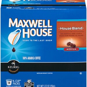 Maxwell House House Blend K-CUP Pods, 18 count (Pack of 6)