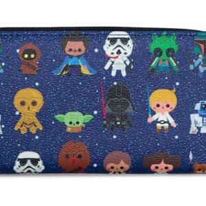 Loungefly Star Wars Baby All Over Print Zip Around Wallet, Blue