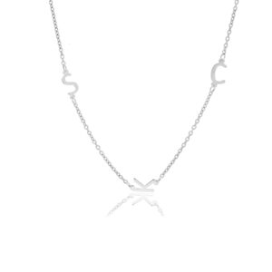 deidreamers silver personalized letter initials necklace (silver - intials (3))