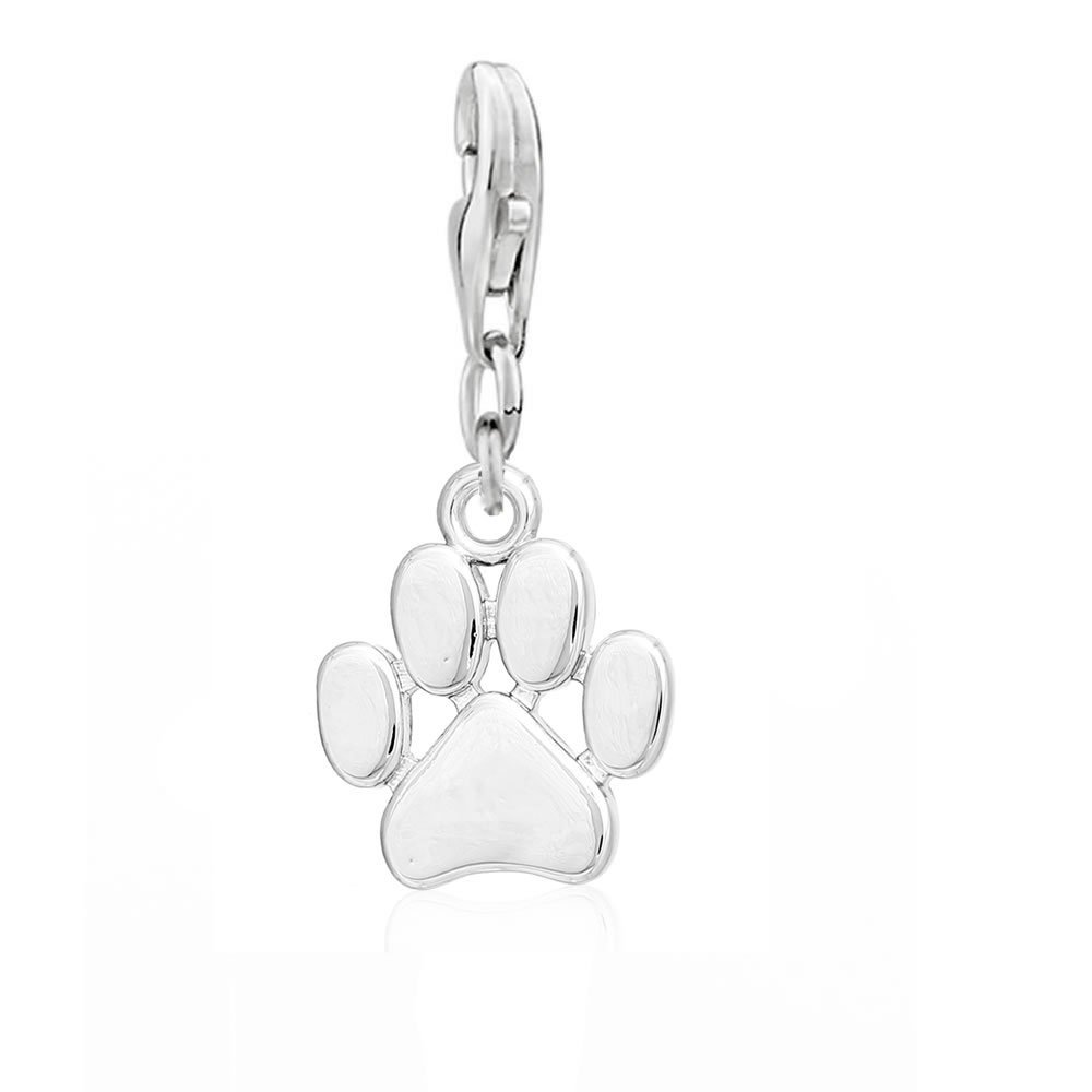 Sexy Sparkles Dog Paw Clip on Lobster Clasp Claw Charm for Bracelet