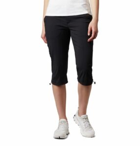 columbia women's saturday trail ii knee pant, water & stain resistant black