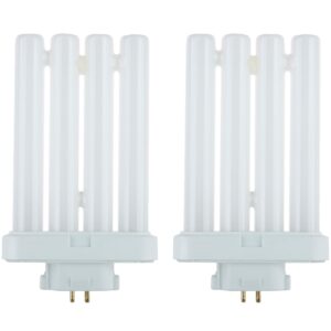 Sunlite FML27/65K/2PK Quad Tube Plug-in Compact Fluorescent Lamp, FML 4-Pin, 27 Watts, 1500 Lumens, 6500K Daylight, 4-Pin (GX10q4) Base, 120 Volts, 2 Pack