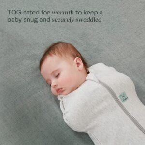 ergoPouch 0.2 tog Baby Sleep Sack 0-3 months - Baby Sleeping Sack for Warm & Cozy nights - Cocoon Swaddle Sack Baby Keeps Calm & Relaxed (Blush Leaf)