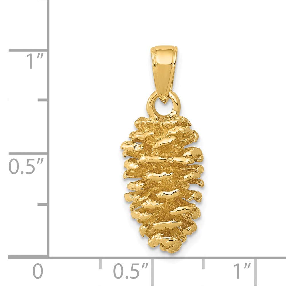 Jewels By Lux 14K Yellow Gold 3-D Pinecone Pendant