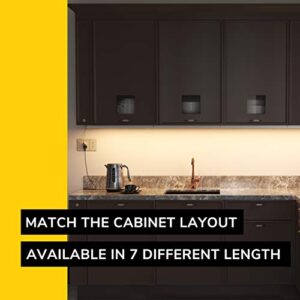 GETINLIGHT 3 Color Levels Dimmable LED Under Cabinet Lighting with ETL Listed, 48-inch, Warm White (2700K), Soft White (3000K), Bright White (4000K), White Finished, IN-0210-6