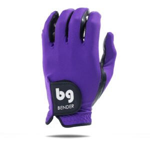 bg bender golf glove | wear on left | (purple, mens large)