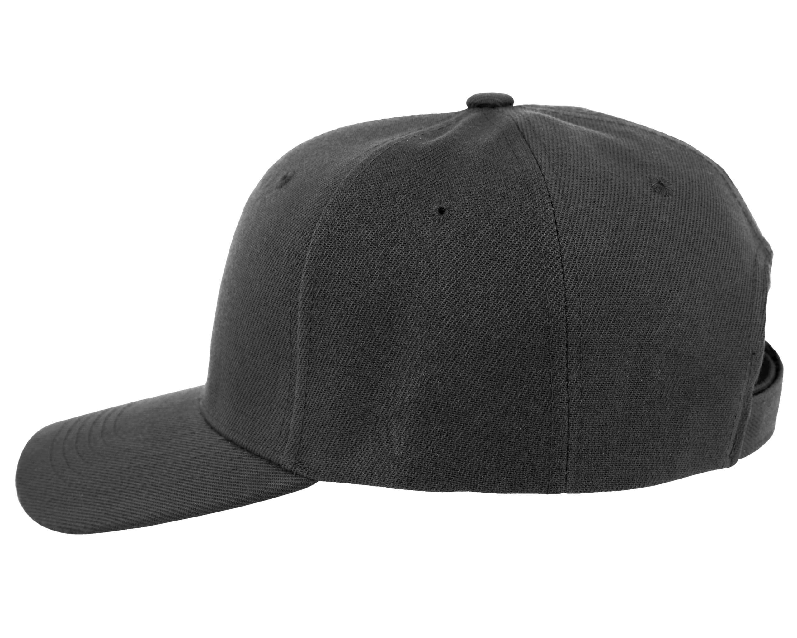 Gelante Plain Blank Baseball Caps Adjustable Back Strap Wholesale LOT 12 Pack- 001-Black