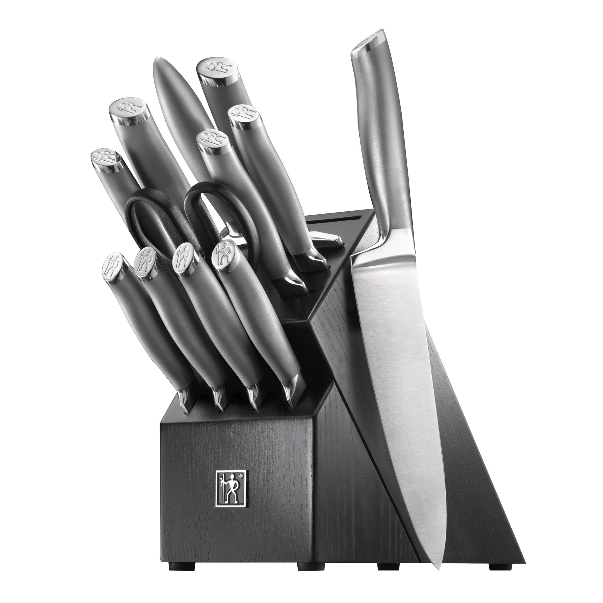 HENCKELS Modernist Razor-Sharp 13-pc Knife Set, Chef Knife, Paring Knife, Steak Knife, German Engineered Informed by 100+ Years of Mastery, Black