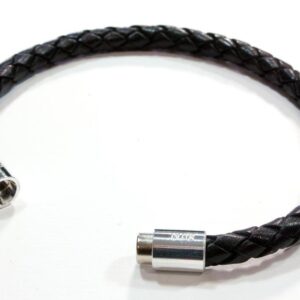 Suki Braided Leather Bracelet - 6mm (1/4") Black