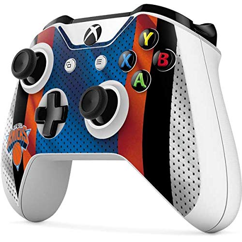 Skinit Decal Gaming Skin Compatible with Xbox One S Controller - Officially Licensed NBA New York Knicks Away Jersey Design