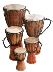 djembe beginner plain,12" tall, 6.5-7" head