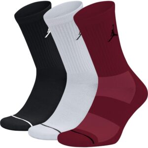 Nike Jordan Jumpman Dri-Fit Crew Socks 3 Pack Multi SX5545-011 (Medium 6-8)