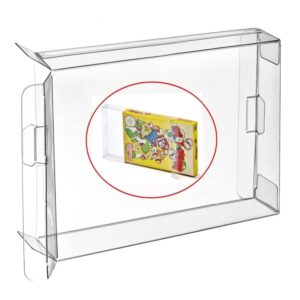 childmory 10pcs clear box case sleeve cib protector for nes games cartridge box