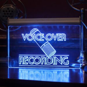 Multi-Color LED Voice Over Recording Sign with Remote Control