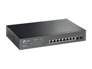 tp-link 8 port gigabit poe switch | 8 poe+ ports @116w, w/2 sfp slots | smart managed | limited lifetime protection | support l2/l3/l4 qos, igmp and link aggregation (t1500g-10mps)