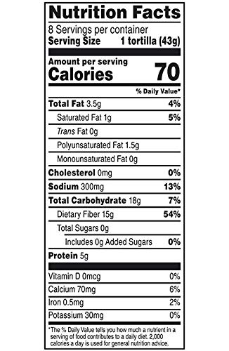 Mission Foods Carb Balance Whole Wheat Soft Taco, 8 ct 2 Bags 0g Trans Fat per serving