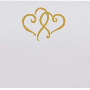 Linked Hearts Printable Place Cards, Gold (Choose Color), Set of 60 (10 Sheets), Laser & Inkjet Printers - Wedding, Party, Dinner, and Special Events - Made in the USA