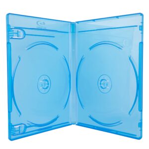 AcePlus 25 Double 2-Disc Blu-Ray Cases in 12mm Standard Thickness with Silver Screen Printed Logo (25-Pack)