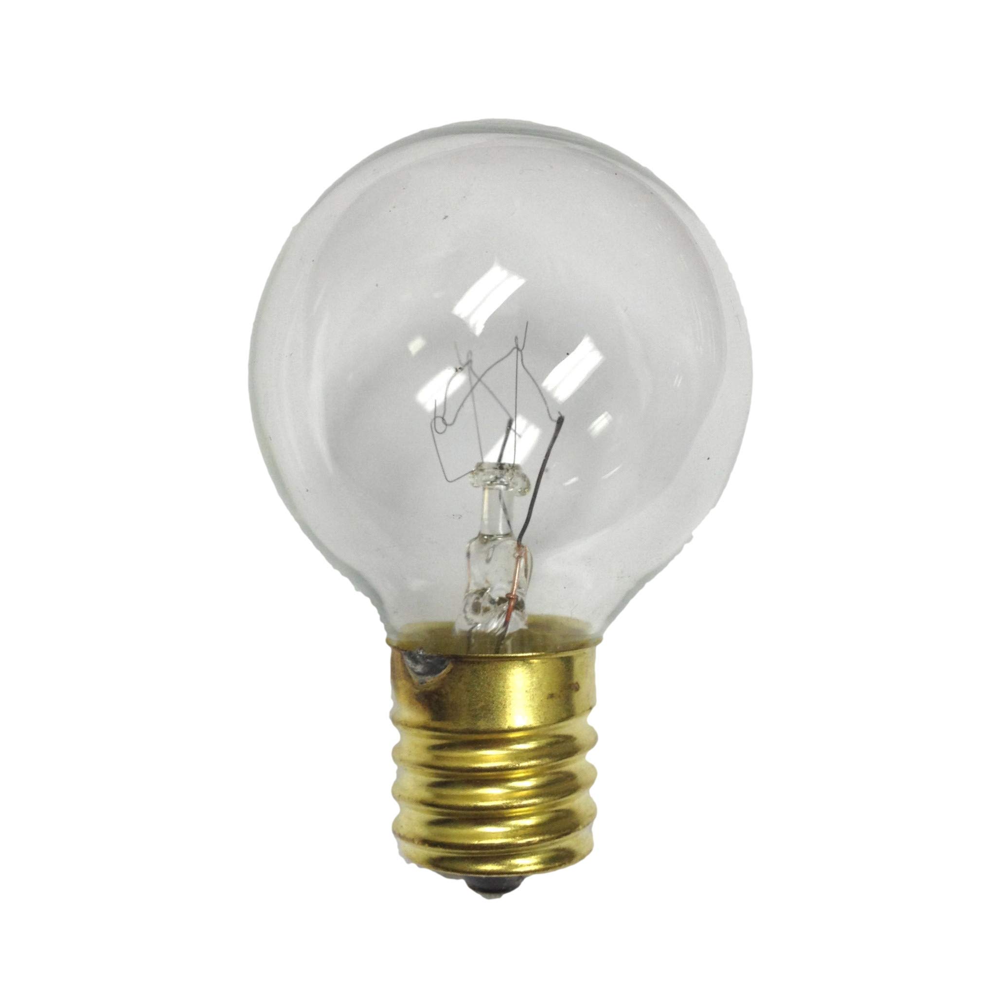 Sival G40 Replacement Globe Light Bulb, E17 base (intermediate), Clear, 7 Watts, pack of 25