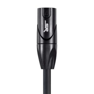 Monoprice XLR Male to XLR Female Cable - Microphone & Interconnect, Gold Plated, 16AWG, 6 Feet, Black - Stage Right Series